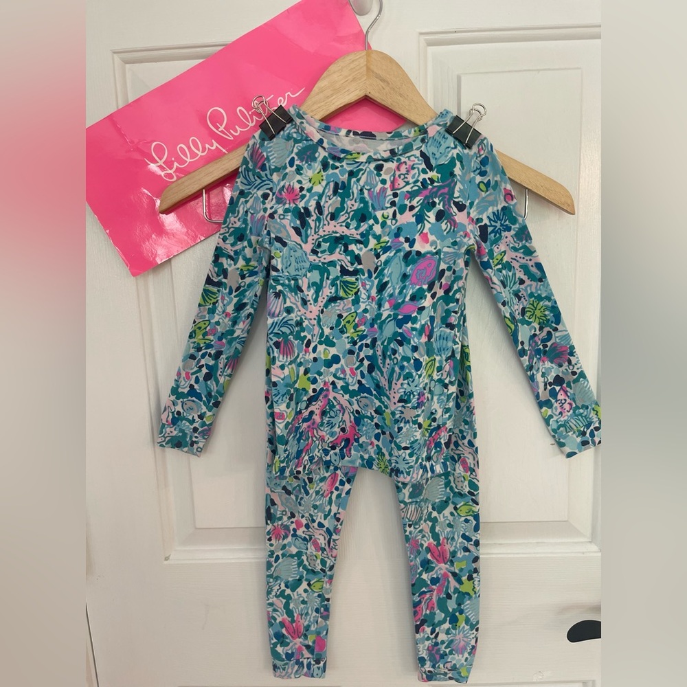 Lilly Pulitzer Kids' Blue and Pink Floral Set